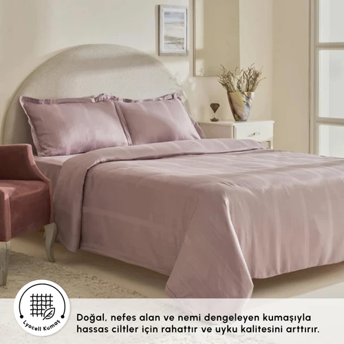 Karaca Home Alvin Çift Kişilik Nevresim Takımı Mürdüm