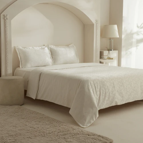 Karaca Home White Collection Venessa Çift Kişilik Nevresim Takımı Beyaz