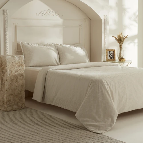 Karaca Home White Collection Venessa Çift Kişilik Nevresim Takımı Ekru 