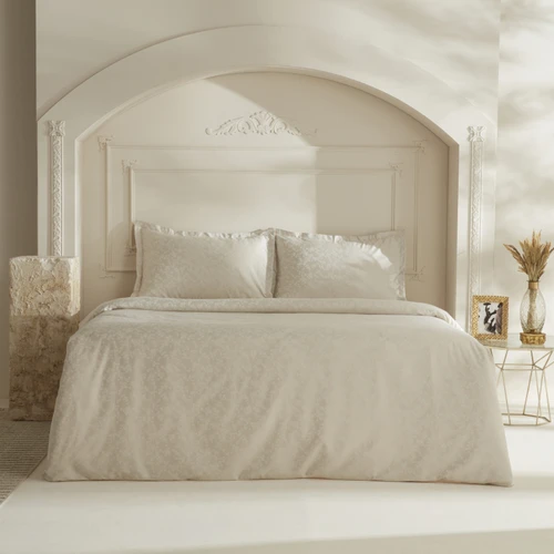 Karaca Home White Collection Venessa Çift Kişilik Nevresim Takımı Ekru 