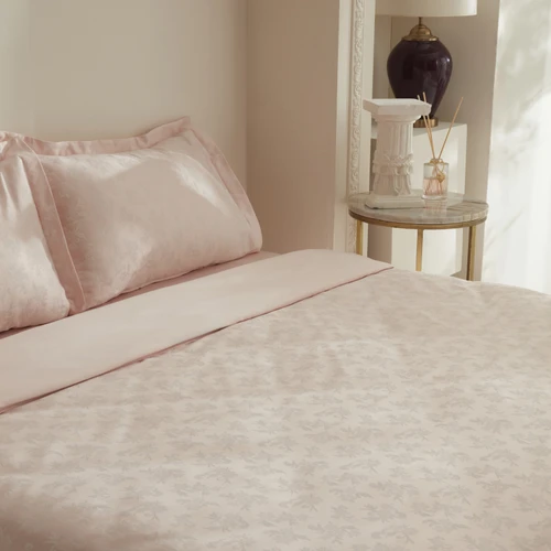 Karaca Home White Collection Viole Çift Kişilik Nevresim Takımı Pudra 