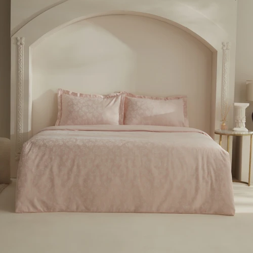 Karaca Home White Collection Viole Çift Kişilik Nevresim Takımı Pudra 