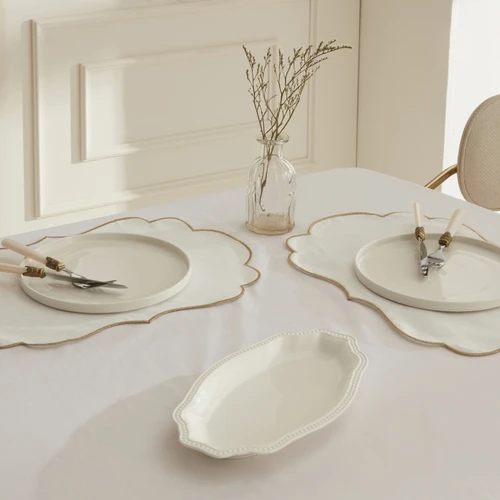 Karaca Home Pera Amerikan Servisi 6'lı Gold 32x48cm
