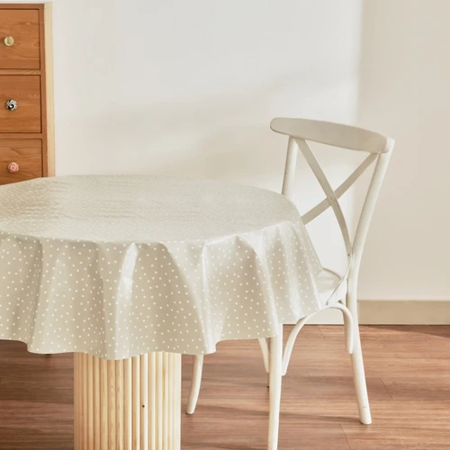 Karaca Home Luna Puantiyeli Pvc Masa Örtüsü Bej 