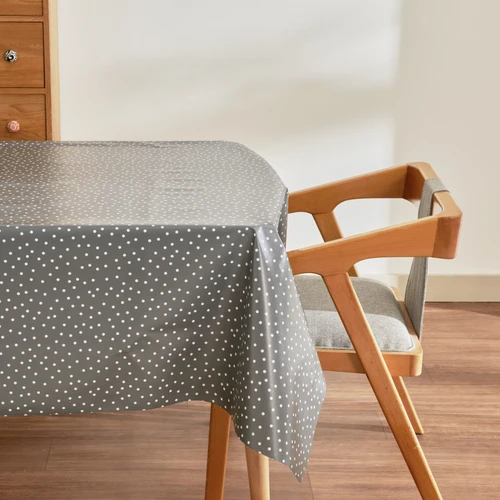 Karaca Home Luna Puantiyeli Pvc Masa Örtüsü Antrasit