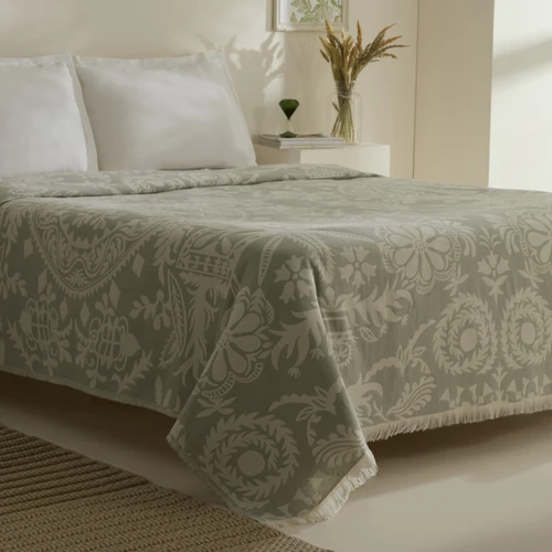 Karaca Home Avery Müslin Çift Kişilik Pike Takımı Mint