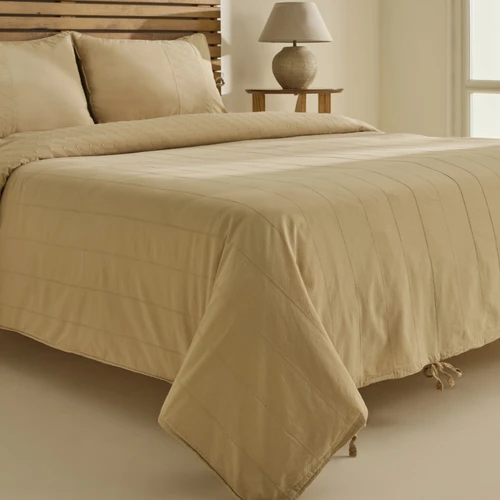 Karaca Home Carmine %100 Pamuk Nakışlı Çift Kişilik Nevresim Takımı Bej