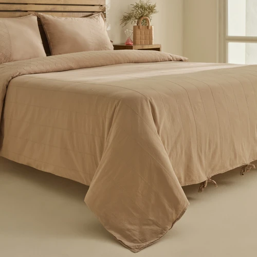 Karaca Home Carmine %100 Pamuk Nakışlı Çift Kişilik Nevresim Takımı Pudra