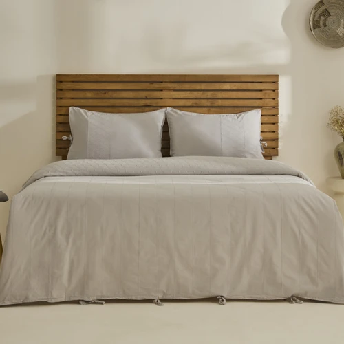Karaca Home Carmine %100 Pamuk Nakışlı Çift Kişilik Nevresim Takımı Gri