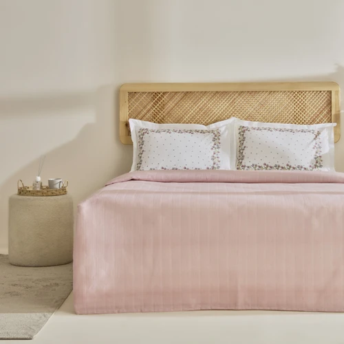 Karaca Home Roshell %100 Pamuk Çift Kişilik Pike Takımı Pudra