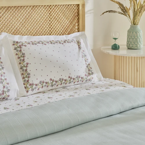 Karaca Home Roshell %100 Pamuk Tek Kişilik Pike Takımı Adaçayı