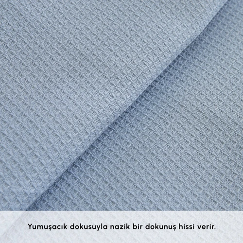 Karaca Home Lina Bambu Tek Kişilik Pike Takımı Mavi