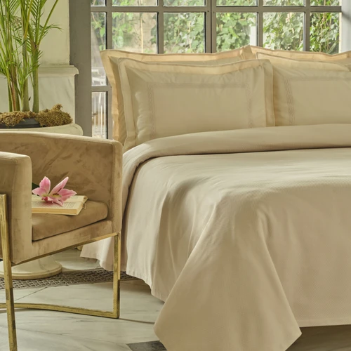 Karaca Home Shanse Nish Set Çift Kişilik Pike Takımı Bej