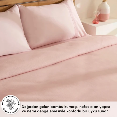 Karaca Home Maisy Bambu Çift Kişilik Pike Takımı Pudra