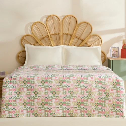 Karaca Home Tamina  %100 Pamuk Tek Kişilik Tek Pike Gül Kurusu 