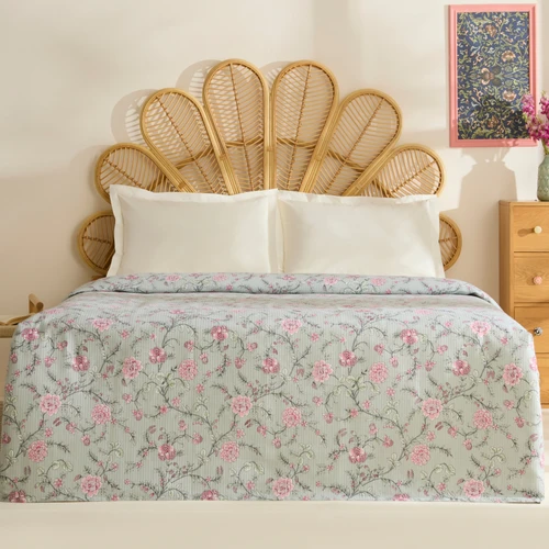 Karaca Home Tamina %100 Pamuk Tek Kişilik Tek Pike Gül Kurusu