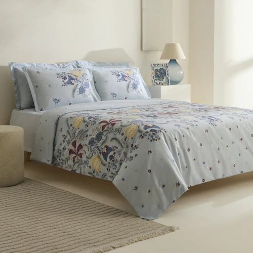 Karaca Home Seliya %100 Pamuk Tek Kişilik Nevresim Takımı Mavi