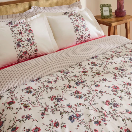 Karaca Home Inara %100 Pamuk Tek Kişilik Nevresim Takımı Kırmızı