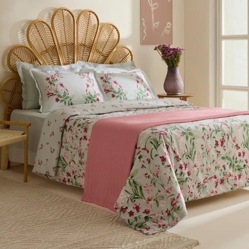 Karaca Home Madison %100 Pamuk Çift kişilik Nevresim Pike Takımı Pembe