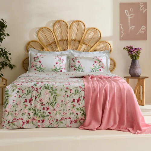 Karaca Home Madison %100 Pamuk Çift kişilik Nevresim Pike Takımı Pembe