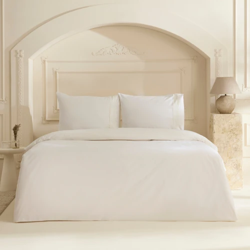 Karaca Home White Coll Lumier %100 Pamuk Çift Kişilik Nevresim Takımı Beyaz