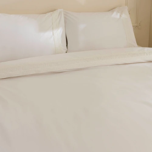 Karaca Home White Coll Lumier %100 Pamuk Çift Kişilik Nevresim Takımı Beyaz