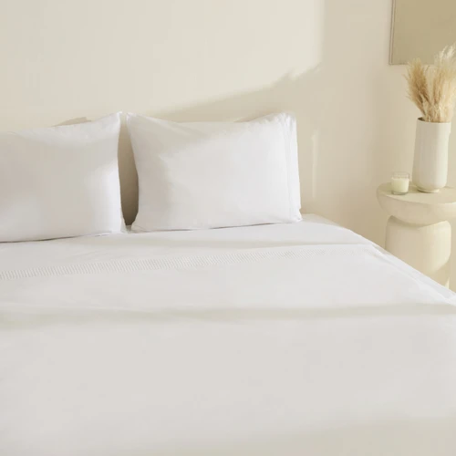 Karaca Home White Collection Fiorenza %100 Pamuk Çift Kişilik Nevresim Takımı Beyaz 