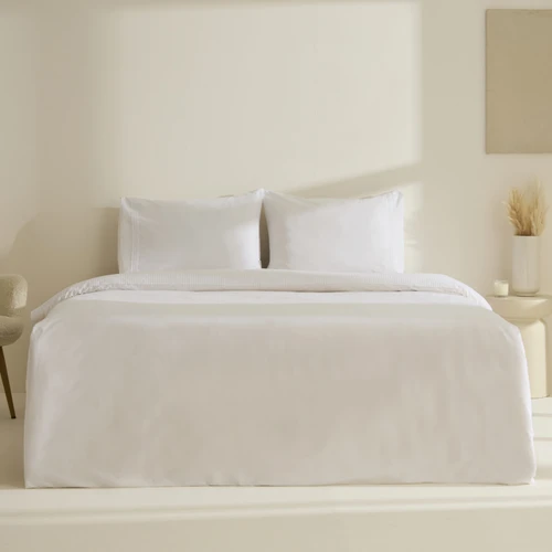 Karaca Home White Collection Fiorenza %100 Pamuk Çift Kişilik Nevresim Takımı Beyaz 