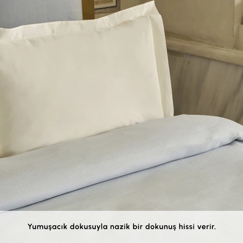 Karaca Home Alya Fistolu Bambu Çift Kişilik Pike Mavi