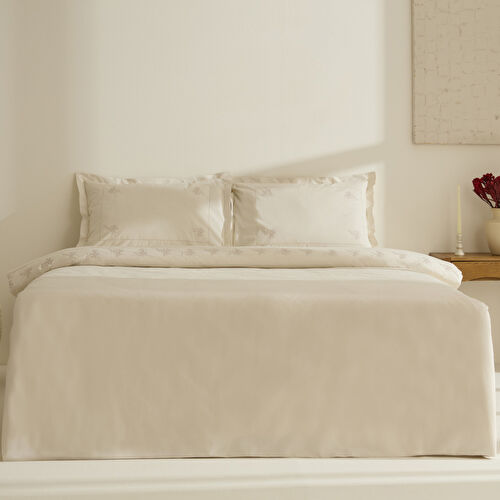 Karaca Home Rayas %100 Pamuk Nakışlı Çift Kişilik Nevresim Takımı Bej