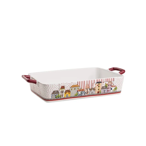Egan Italy Paese Mio Fırın Kabı Kırmızı 37x22 cm