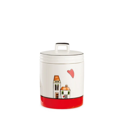Egan Italy Le Casette Kavanoz Kırmızı 9x12 cm