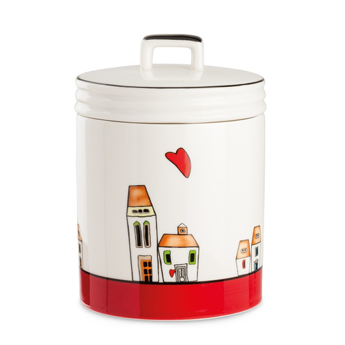 Egan Italy Le Casette Kavanoz Kırmızı 14x19 cm