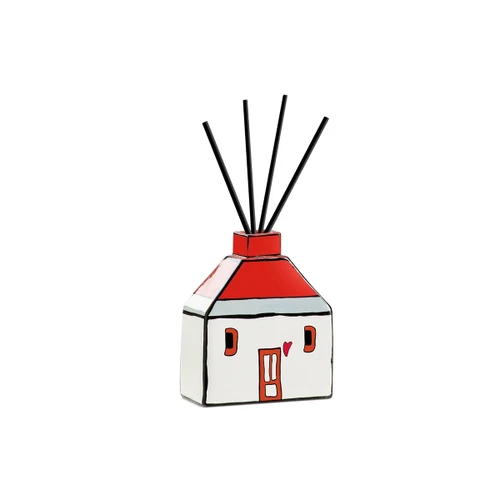 Egan Italy Le Casette Çubuklu Koku Difüzörü Kırmızı 11x13 cm 