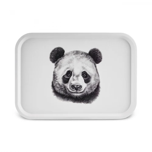 Karaca Apricot Biome Panda Desenli Dikdörtgen Tepsi