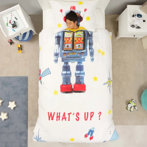 Karaca Home Young Robot %100 Pamuk Tek Kişilik Nevresim Takımı