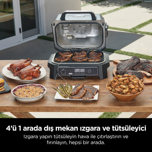 Ninja Woodfire Pro XL Elektrikli Barbekü ve Smoker Siyah