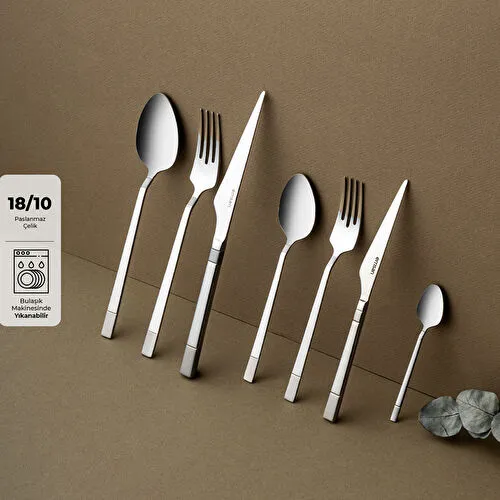 Emsan Duru 84 Parça 12 Kişilik Lüks Kutulu Çatal Kaşık Bıçak Seti