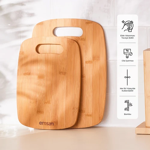 Emsan Bambu Chop 2'li Kesme Tahtası