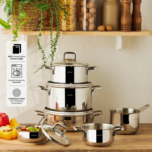Emsan Cocinero 10 Parça Çelik Çeyiz Seti
