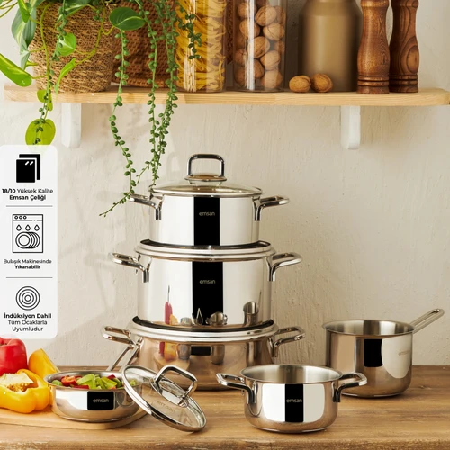 Emsan Cocinero 10 Parça Çelik Çeyiz Seti
