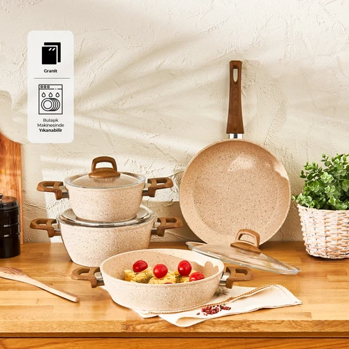 Emsan Royal Natural 7 Parça Tencere Seti