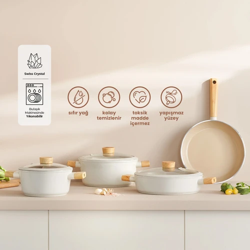 Emsan Swiss Crystal 7 Parça Tencere Seti