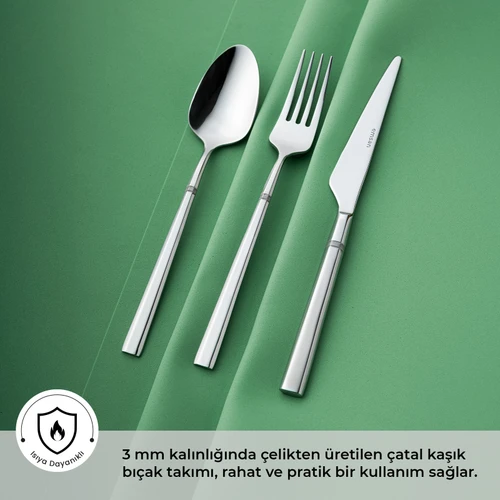 Emsan Penta 18 Parça 6 Kişilik Çatal Kaşık Bıçak Takımı