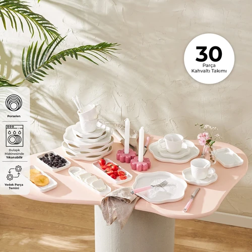 Emsan Florist 30 Parça 6 Kişilik Porselen Kahvaltı Takımı
