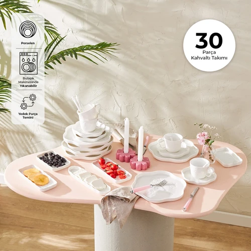 Emsan Florist 30 Parça 6 Kişilik Porselen Kahvaltı Takımı