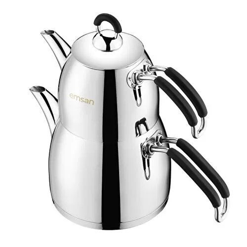 Emsan Mina Maxi Çaydanlık Takımı Siyah Emsan Mina Maxi Çaydanlık Takımı Siyah