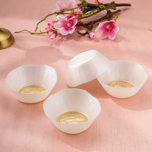 Emsan Golden 4 Parça Cam Konik Kase 13 cm 