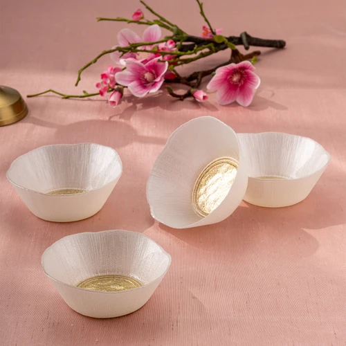Emsan Golden 4 Parça Cam Konik Kase 13 cm 