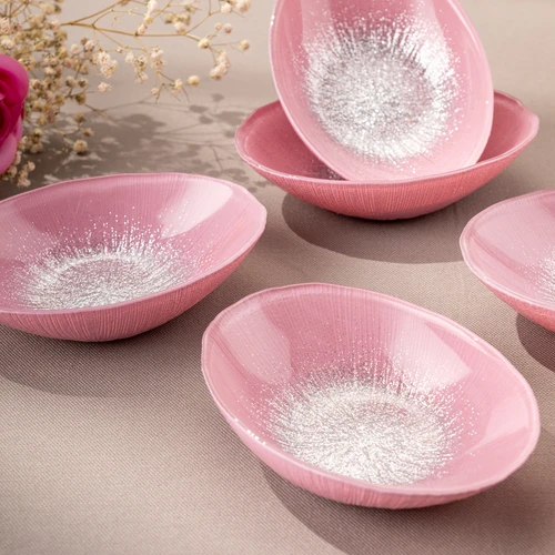 Emsan Pastel 6 Parça Cam Gondol 12 cm Pembe
